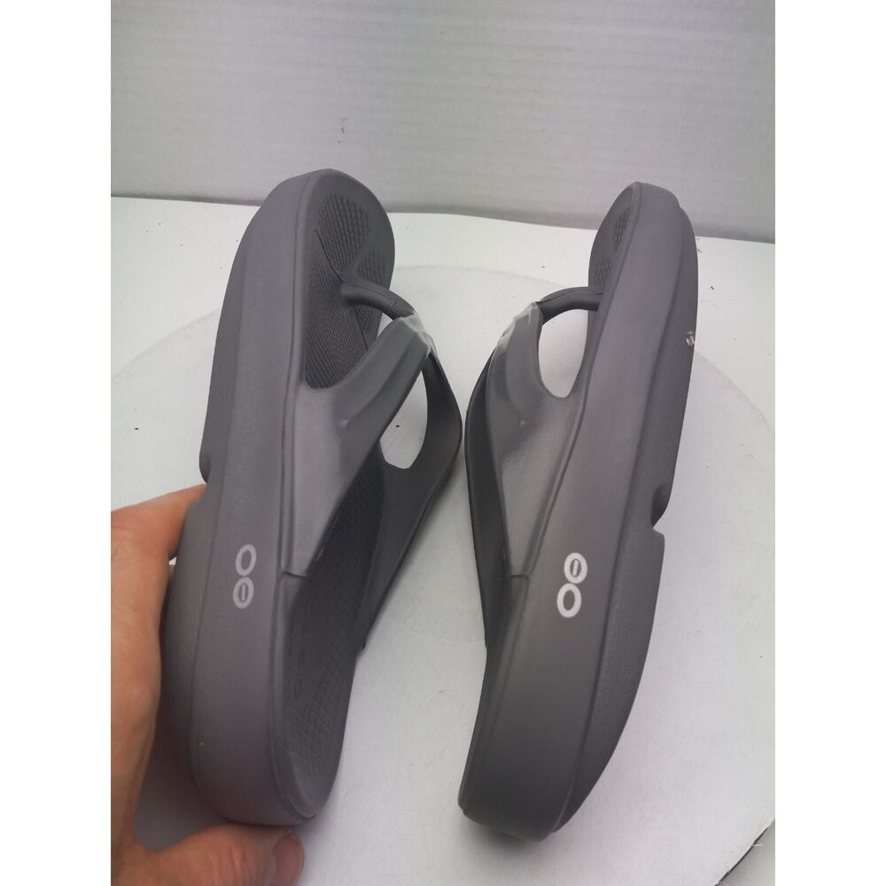 OOFOS Oolala Comfort Luxe Sandals Flip-Flops Thongs Gray Womens Sz 10 - Picture 12 of 12